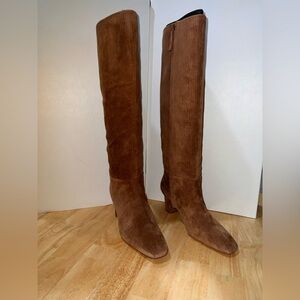 3.1 Phillip Lim Womens Tess Corduroy Suede Square Toe Knee- High Boots